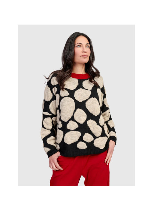 DROP SHOULDER OVERSIZED CREW NECK SWEATER