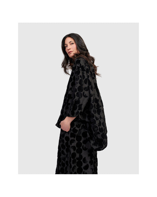 VELVET POLKA DOT TUNIC SHIRT