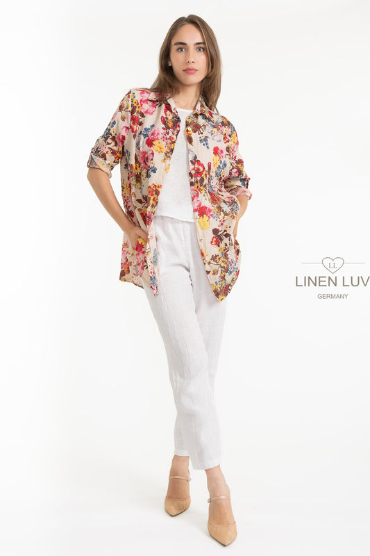 FLORAL LINEN SHIRT