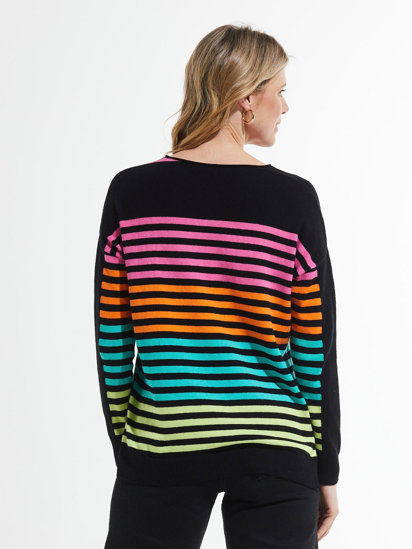 MULTI STRIPE PULLOVER SWEATER