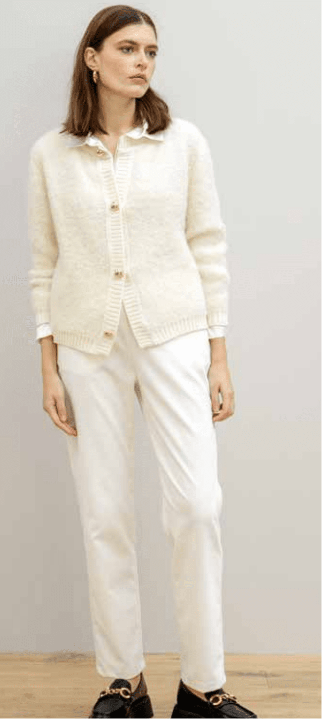 BOUCLE BUTTON FRONT CARDIGAN MARIA BELLENTANI