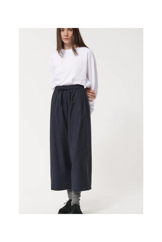 HEATHERED CROP WIDE LEG PANT