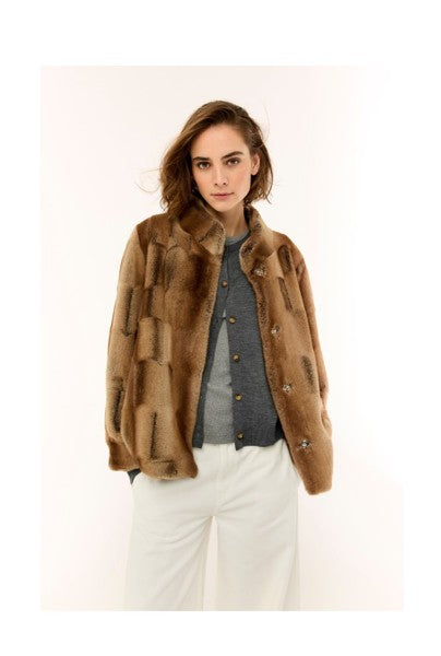 FAUX FUR MINK JACKET