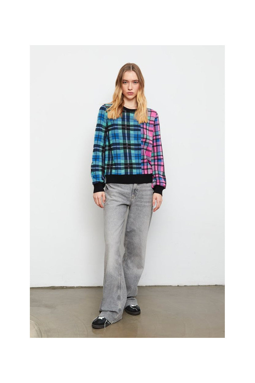 PLAID PULLOVER SWEATER