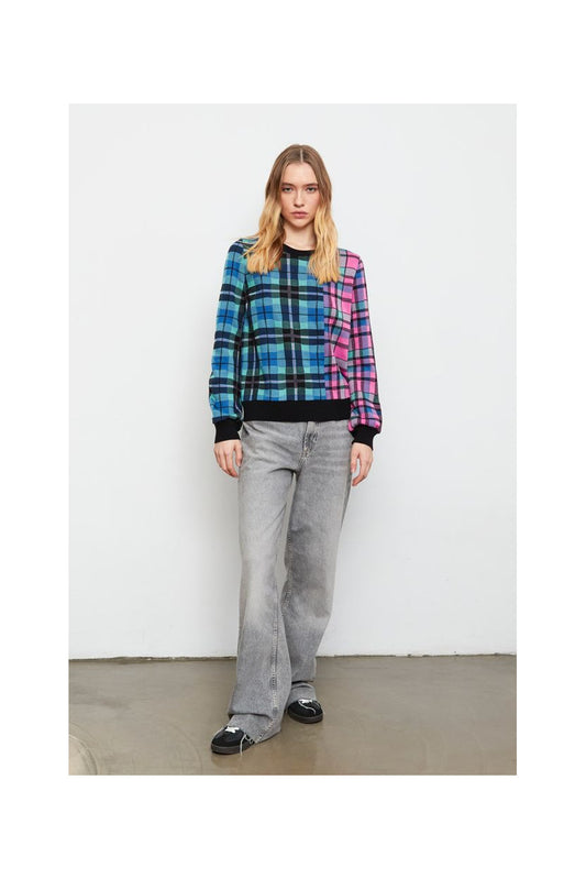 PLAID PULLOVER SWEATER