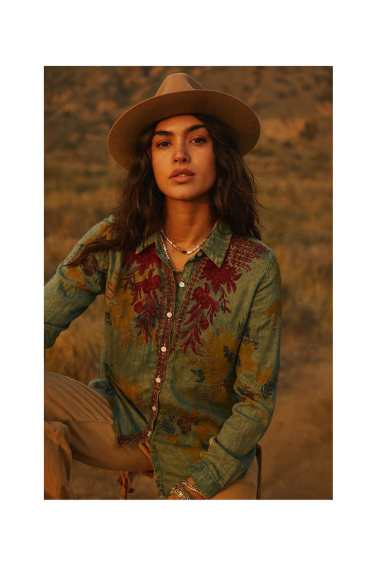 PRINT DISTRESSED SHIRT