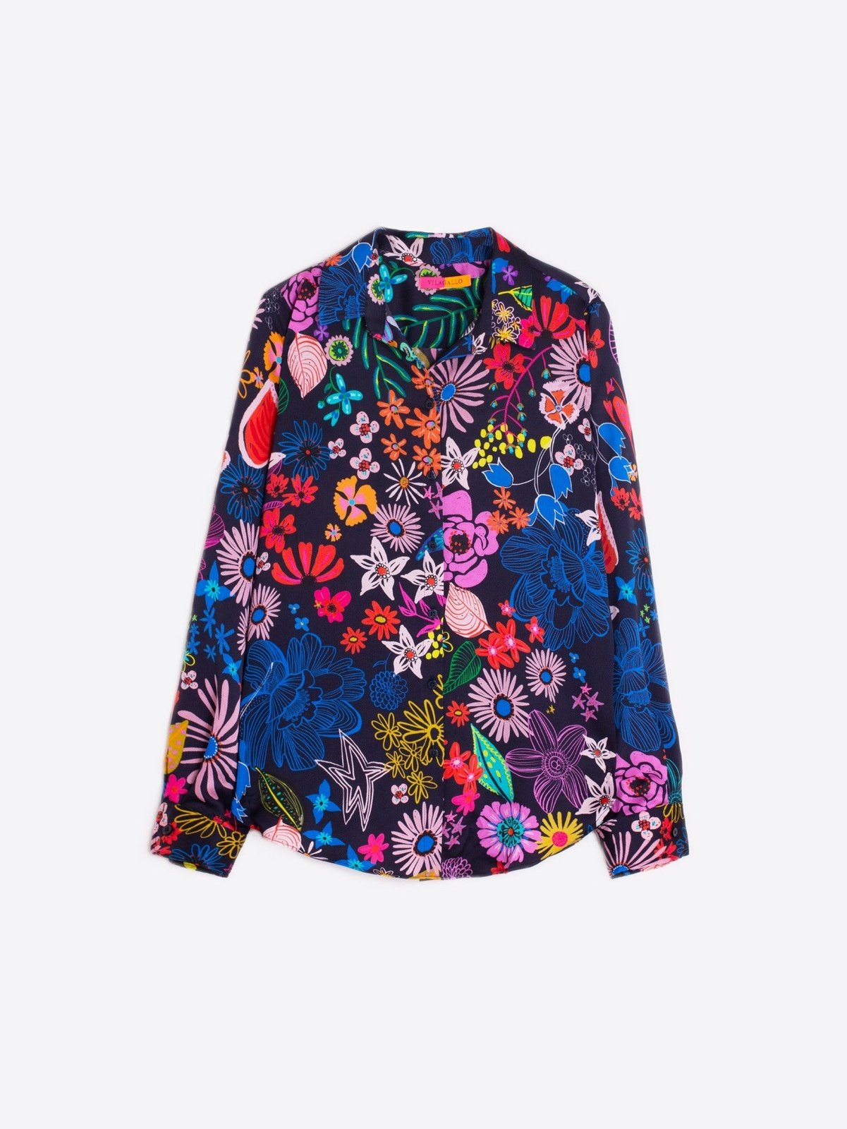 GABY HAND PAINTED FLOWERS BLOUSE VILAGALLO