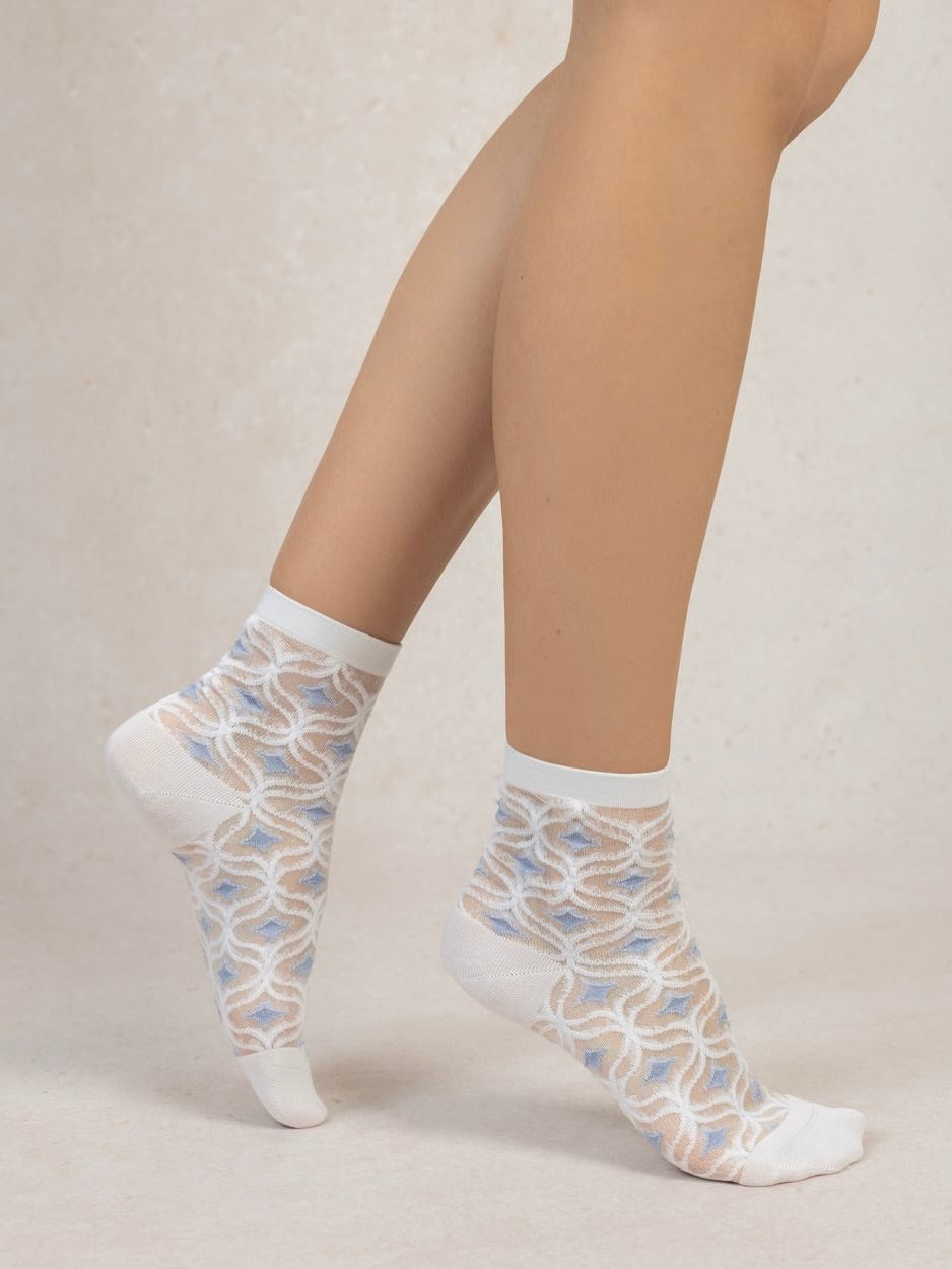 SHEER GEO PATTERN SOCKS