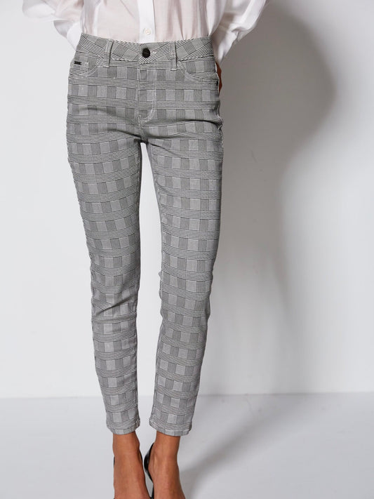 Glen Check Fly Front Pant