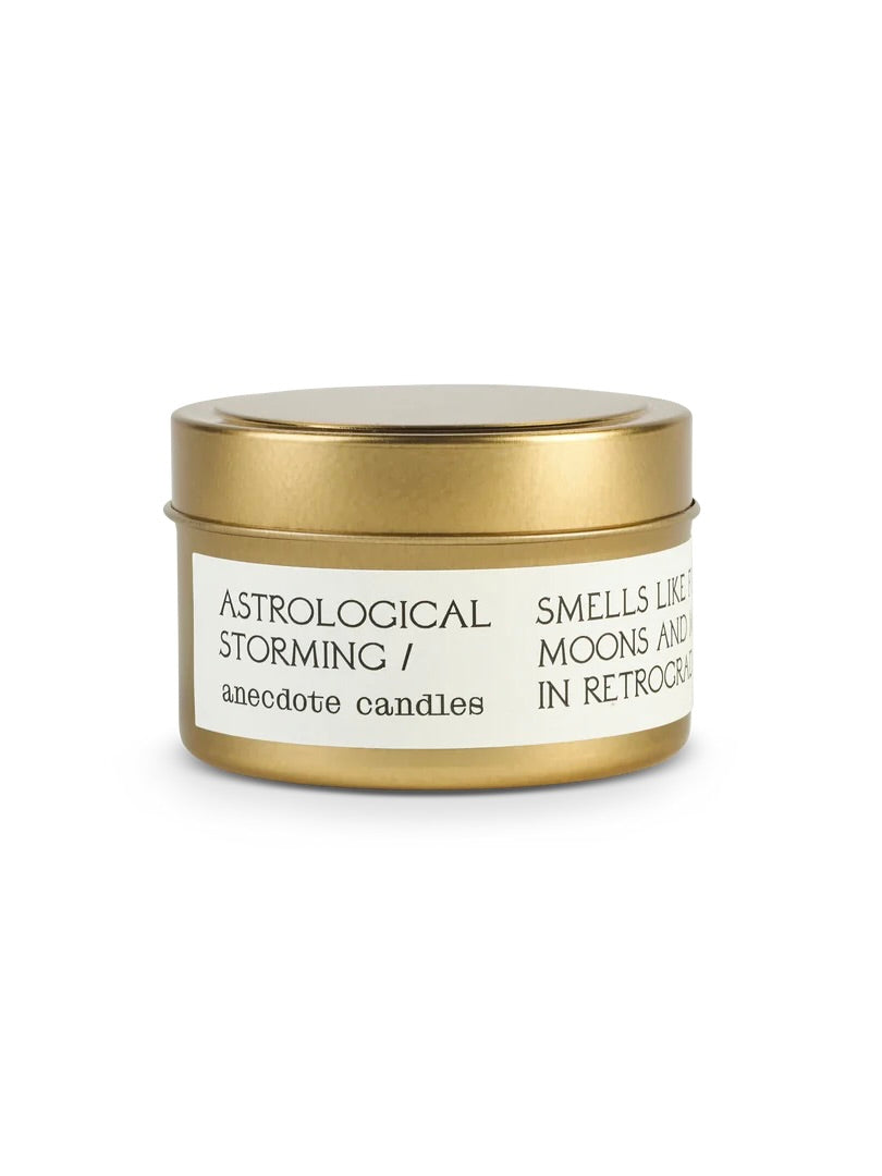 Astrological Storming Sandalwood & Incense Travel Candle ANECDOTE
