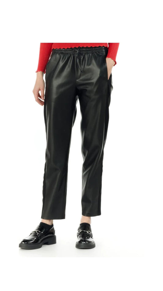 Faux Leather Pull-On Pant