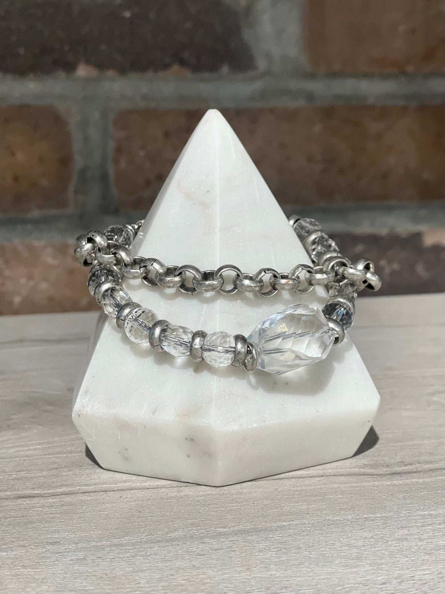 Double Strand Chain Crystal Bracelet