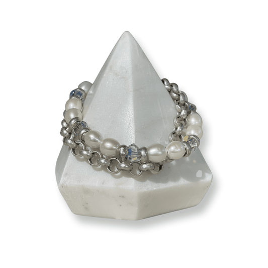 Fresh Water Pearl Swarovski Crystal Bracelet