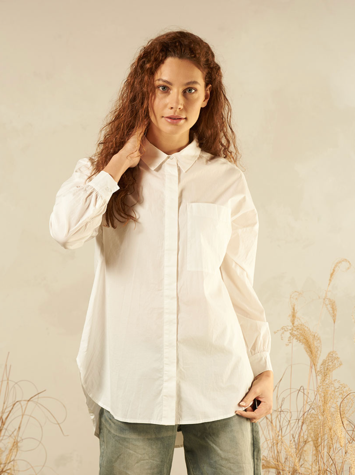 One Pocket Covered Placket Shirt